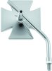 Biker's Choice Mirrors 488736 Mirrors, Maltese Cross, Convex, Chrome Housing, 4 in. Width, 4 in. Height, Harley-Davidson®, Each thumbnail 4