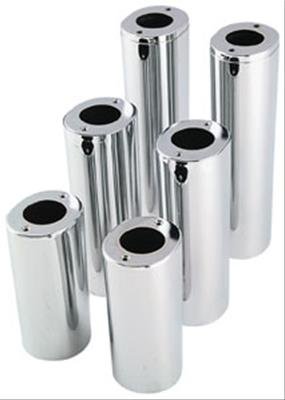 Biker's Choice Fork Tube Covers 494047 Covers, Bolt-on, Steel, Chrome, Harley-Davidson®, Pair thumbnail 1