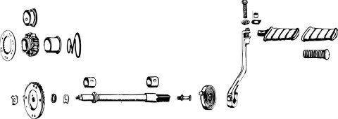 Biker's Choice Kickstand Components 490612 KICKSTART ARM thumbnail 1