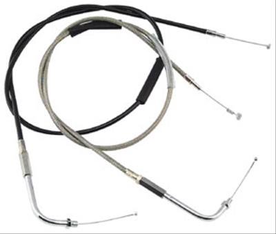Biker's Choice Vinyl Throttle and Idle Cables 066007 Cable, Idle, Black Jacket, Stock Length, Harley-Davidson®, Each