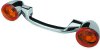 Biker's Choice Rear Turn Signals and Bars 491156 Signal Bar, Amber Lens, Steel, Chrome, Harley-Davidson®, Pair thumbnail 4