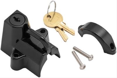 Biker's Choice Helmet Locks 492979 Lock, Steel, Black, 2 Keys, 0.875 in. - 1.250 in. Tubing Diameter, Each thumbnail 1