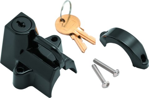 Biker's Choice Helmet Locks 492979 Lock, Steel, Black, 2 Keys, 0.875 in. - 1.250 in. Tubing Diameter, Each thumbnail 3