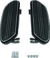 Biker's Choice Floorboards 491325 Floorboards, Raised Tri-line Style, Aluminum, Black Anodized, Harley-Davidson®, Pair thumbnail 2
