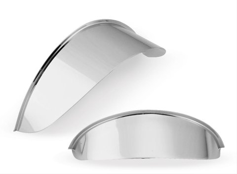Biker's Choice Head Lamp Visors 490522 Visor, Half-Round, Steel, Chrome, 5.75 in. Diameter, Each thumbnail 1