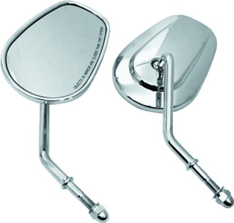Biker's Choice Tapered Mirrors 482008 Side View Mirror TAPERED SHORT STEM MIRRORS CHR CHR thumbnail 1