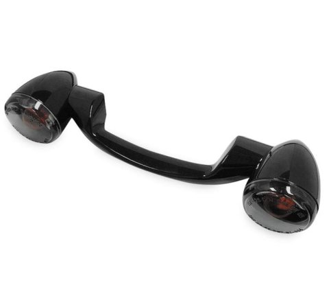 Biker's Choice Rear Turn Signals and Bars 491159 Signal Bar, Smoke Lens, Steel, Black, Harley-Davidson®, Pair thumbnail 1
