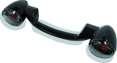 Biker's Choice Rear Turn Signals and Bars 491159 Signal Bar, Smoke Lens, Steel, Black, Harley-Davidson®, Pair thumbnail 2