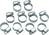 Biker's Choice Mini Clamps 603518 Hose Clamps, Mini, Worm Gear Style, Stainless, Natural, 0.219 in. To 0.625 in. Hose Diameter, Set of 10 thumbnail 4
