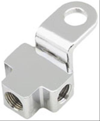 Biker's Choice Brake Tees 492842 Fitting, Female Tee, Steel/Aluminum, Chrome, 3/8-24 in. Female Threads, Rear, Harley-Davidson®, Each thumbnail 2