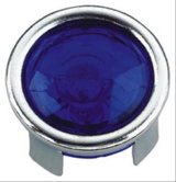 Biker's Choice Blue Dot Installation Kits 493377 Dot, Taillight Lens, Chrome Bezel, Lens, Each thumbnail 1