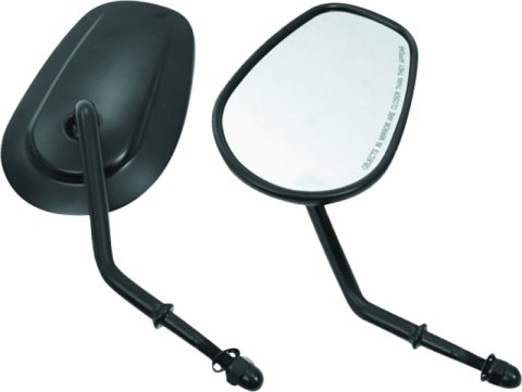 Biker's Choice Tapered Mirrors 482009 Side View Mirror TAPERED SHORT STEM MIRRORS BLK BLK thumbnail 3