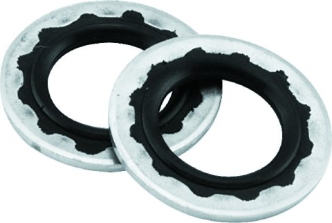 Biker's Choice Banjo Bolt Sealing Washers 490321 Washers, Sealing, 12mm Hole Size, Aluminum/Rubber, Natural, Set of 10 thumbnail 2