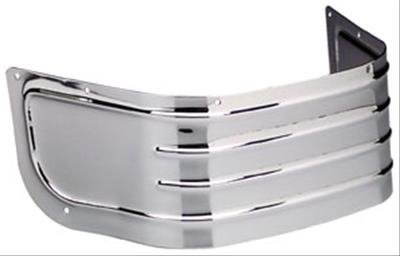 Biker's Choice Ribbed Fender Skirts 493399 Exterior Trim Accent, Skirt, Steel, Chrome, Harley-Davidson®, Each thumbnail 1