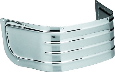 Biker's Choice Ribbed Fender Skirts 493399 Exterior Trim Accent, Skirt, Steel, Chrome, Harley-Davidson®, Each thumbnail 2