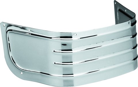Biker's Choice Ribbed Fender Skirts 493399 Exterior Trim Accent, Skirt, Steel, Chrome, Harley-Davidson®, Each thumbnail 3