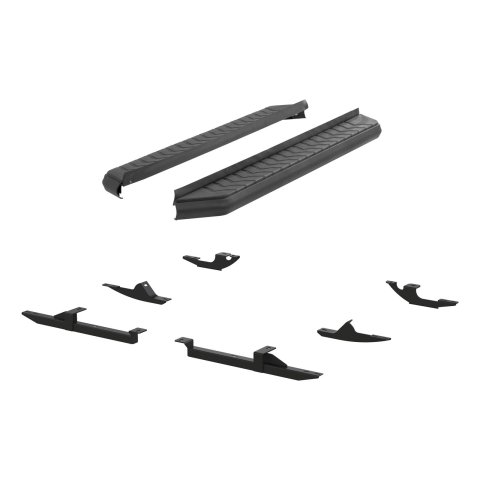 Aries Automotive AeroTread Running Boards for 2011-2016 COMPASS, 2007-2017 PATRIOT - 2061008 Boards, Aluminum/Stainless Steel, Black Powdercoated, 5 in. Boards, 67.00 in. Length, Jeep, Pair thumbnail 2