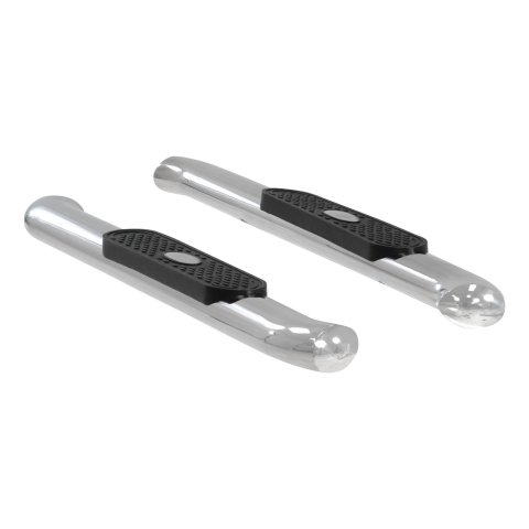 Aries Automotive 4 in. Oval Side Bars S224048-2 Step Bars, Oval, in., Stainless Steel, Polished, Chevy, GMC, Pair thumbnail 2