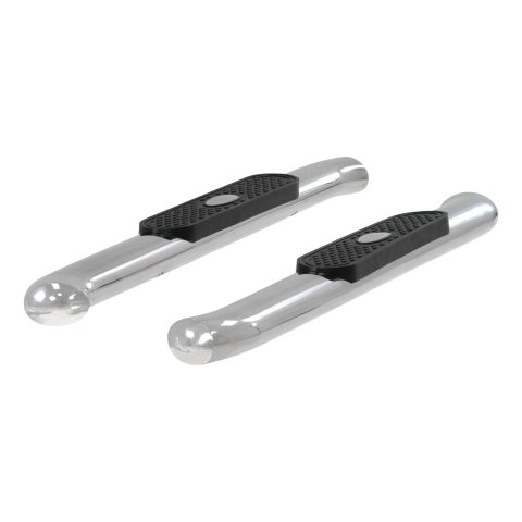 Aries Automotive 4 in. Oval Side Bars S224048-2 Step Bars, Oval, in., Stainless Steel, Polished, Chevy, GMC, Pair thumbnail 3