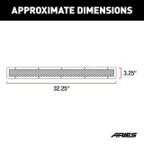 ARIES Automotive Grilles and Grille Inserts PC30MS Guard Face Plate, Pro Series, (1)30In, Msh, Ss, 30" MESH, POLISHED STAINLESS STEEL thumbnail 3