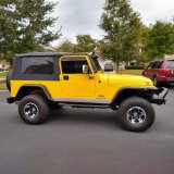 Aries Automotive Rocker Steps for 1997-2007 WRANGLER - 2074102 Step Bars, Nerf Bars, Steel, Textured Black Powdercoated, Jeep, Pair thumbnail 1