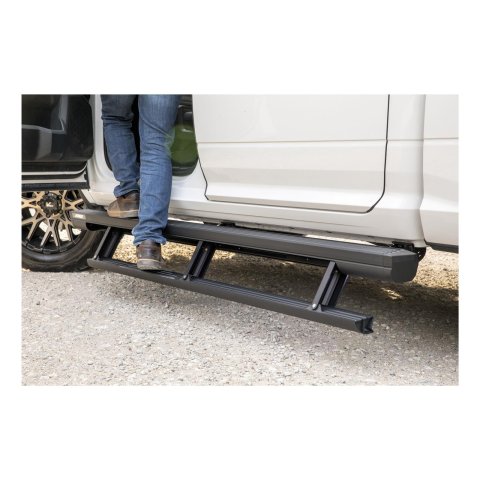 Aries Automotive ActionTrac Powered Running Boards 3048351 Power Boards, ActionTrac, Aluminum, Black Powdercoated, Toyota, Extended Crew Cab, Kit