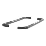 Aries Automotive 3 in. Round Side Bars 204013 Step Bars, Diameter, Steel, Black Powdercoated, Chevy, GMC, Pair thumbnail 4