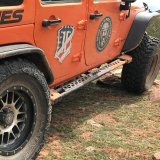 Aries Automotive Rocker Steps for 2007-2017 WRANGLER, 2018 WRANGLER JK - 2074101 Step Bars, Nerf Bars, Steel, Textured Black Powdercoated, Jeep, Pair thumbnail 1