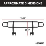 Aries Automotive Grille Guards for 2006-2010 H3, 2009-2010 H3T - 4078 Guard, Brush Guard, Steel, Black Powdercoated, Hummer, Each thumbnail 2