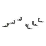 Aries Automotive 6 in. Oval Side Bar Mounting Brackets for 2005-2023 TACOMA - 4521 Step Brackets, Oval, Toyota, Kit thumbnail 2