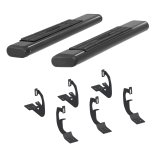 Aries Automotive 6 in. Oval Side Bars 4445006 Step Bars, Aluminum, Black Powdercoated, Gloss, 6.00 Diameter, 53.00 Length, Chevrolet, GMC, Pair thumbnail 5