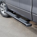 Aries Automotive 6 in. Oval Side Bars 4445023 Step Bars, Aluminum, Black Powdercoated, Gloss, 6.00 Diameter, 75.00 Length, Ford, Pair thumbnail 1