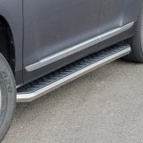 Aries Automotive AeroTread Running Boards for 2007-2013 HIGHLANDER - 2051014 Boards, Aluminum/Stainless Steel, Polished, Full Length, 70.00 in. Length, Toyota, Pair thumbnail 1