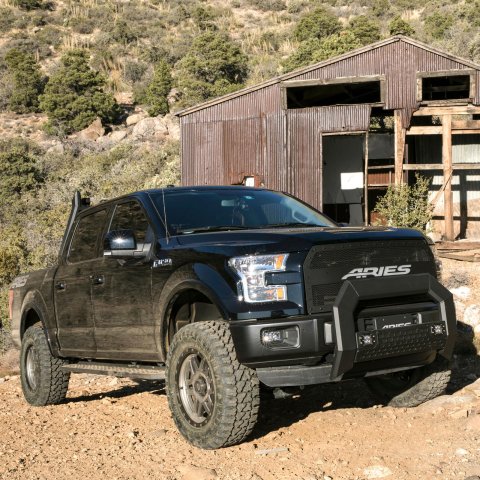 Aries Automotive RidgeStep Running Boards 2055520 Boards, Carbon Steel, Black Powdercoated, Textured, 6 1/2 in. Boards, 53.00 in. Length, Ford, Pair thumbnail 1