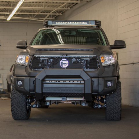 Aries Automotive AdvantEDGE 5.5 in. Bull Bars for 2007-2021 TUNDRA - 2162000 Grille Guard, Bar, in., 1-Piece, Aluminum, Black Powdercoated, Toyota, Each thumbnail 1