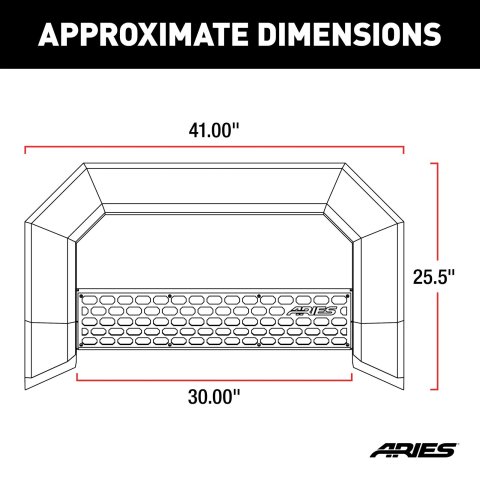 Aries Automotive AdvantEDGE 5.5 in. Bull Bars for 2007-2021 TUNDRA - 2162000 Grille Guard, Bar, in., 1-Piece, Aluminum, Black Powdercoated, Toyota, Each thumbnail 2