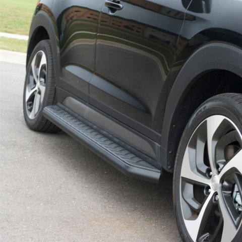 Aries Automotive AeroTread Running Boards 2061019 Boards, Aluminum/Stainless Steel, Black Powdercoated, 5 in. Boards, 70.00 in. Length, For Hyundai, Pair thumbnail 2