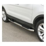 Aries Automotive 3 in. Round Side Bars for 2011-2019 EXPLORER - 203041-2 Step Bars, Diameter, Stainless Steel, Polished, Ford, Pair thumbnail 2