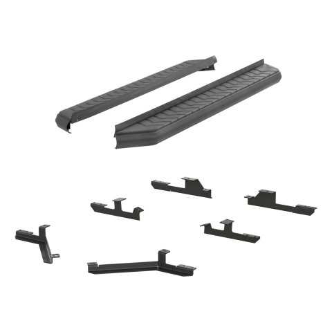 Aries Automotive AeroTread Running Boards 2061022 Boards, Aluminum/Stainless Steel, Black Powdercoated, 5 in. Boards, 73.00 in. Length, Chevrolet, GMC, Pair thumbnail 2