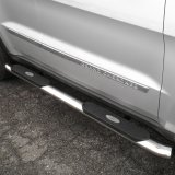 Aries Automotive 4 in. Oval Side Bars S221008-2 Step Bars, Oval, in., Stainless Steel, Polished, Jeep, Pair thumbnail 1