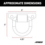 ARIES Automotive Tow Hooks and Covers 2081300 D-Rings, Anti-Rattle, Pair thumbnail 3