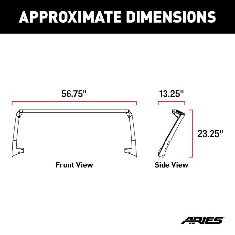 ARIES Automotive Light Mount Brackets 15914 Mounting Brackets, Jeep Roof, 07-17 Jeep JK thumbnail 3