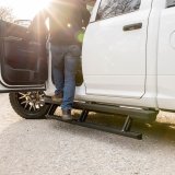 Aries Automotive ActionTrac Powered Running Boards 3047913 Board, ActionTrac, Aluminum, Black Satin Powdercoated, Cab Length, 83.000 in. Long, Powered, Lighted, MegaCab, Dodge, RAM, Pair thumbnail 2