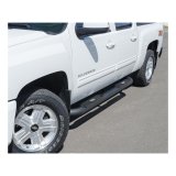 Aries Automotive Big Step 4 in. Round Side Bars AL234013 Bars, Step, Diameter, Aluminum, Black Textured Powdercoated, Chevy, GMC, Pair thumbnail 2