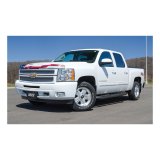 Aries Automotive Big Step 4 in. Round Side Bars AL234013 Bars, Step, Diameter, Aluminum, Black Textured Powdercoated, Chevy, GMC, Pair thumbnail 3