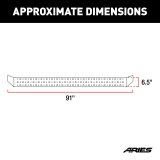 Aries Automotive RidgeStep Running Boards 2055524 Boards, Carbon Steel, Black Powdercoated, Textured, 6 1/2 in. Boards, 91.00 in. Length, Ford, Pair thumbnail 7