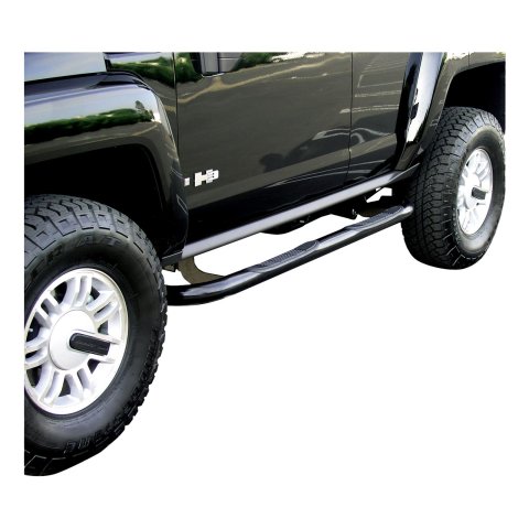 Aries Automotive 3 in. Round Side Bars 204076 Step Bars, Diameter, Steel, Black Powdercoated, Hummer, Pair thumbnail 2