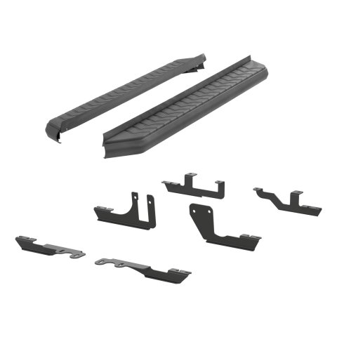 Aries Automotive AeroTread Running Boards for 2009-2016 ACADIA, 2017 ACADIA LIMITED, 2009-2017 TRAVERSE - 2061020 Boards, Aluminum/Stainless Steel, Black Powdercoated, 5 in. Boards, 76.00 in. Length, Chevrolet, GMC, Pair thumbnail 2