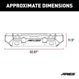 Aries Automotive TrailChaser Front Bumper with Corner Guards for 2007-2017 WRANGLER, 2018 WRANGLER JK - 2082052 Bumpers, Fabricated, Aluminum, Black Powdercoated, Textured, Front, Center Section, Guards, Jeep, Kit thumbnail 3