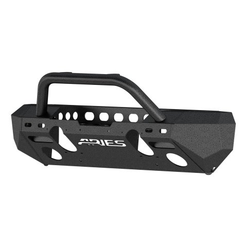 Aries Automotive TrailChaser Front Bumper with Corner and Brush Guards for 2007-2017 WRANGLER, 2018 WRANGLER JK - 2082050 Bumpers, Fabricated, Steel, Black Powdercoated, Textured, Front, Center Section, Guards, Guard, Jeep, Kit thumbnail 4